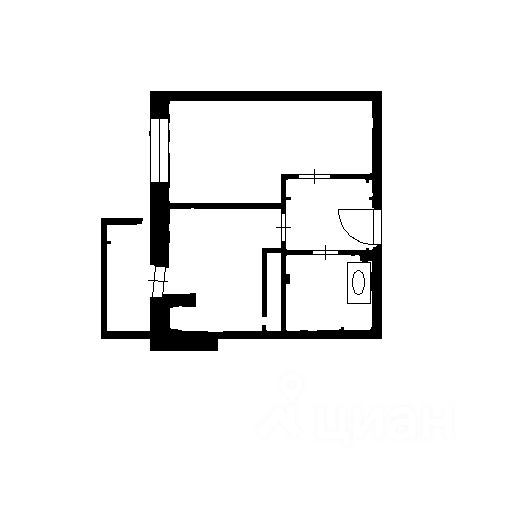 Планировка этой квартиры по данным Циан