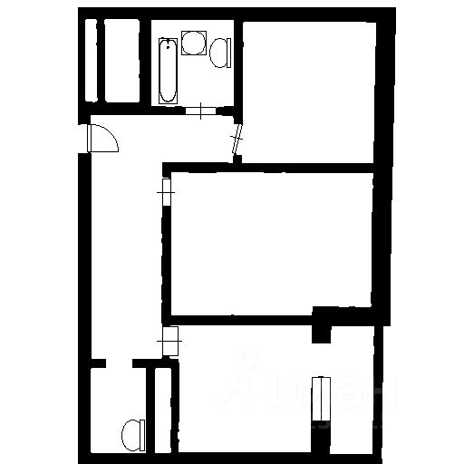 Планировка этой квартиры по данным Циан