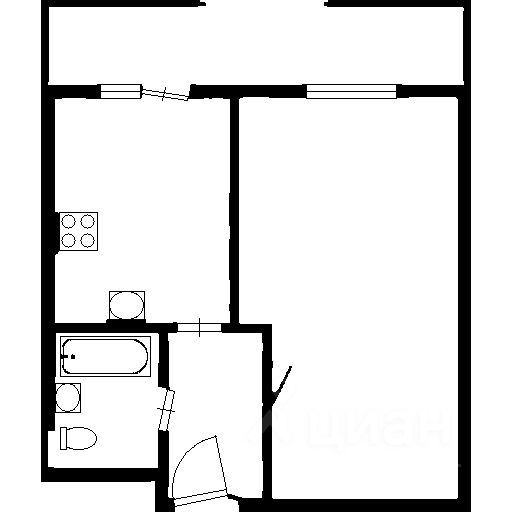 Планировка этой квартиры по данным Циан