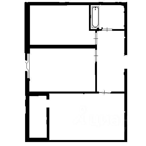 Планировка этой квартиры по данным Циан