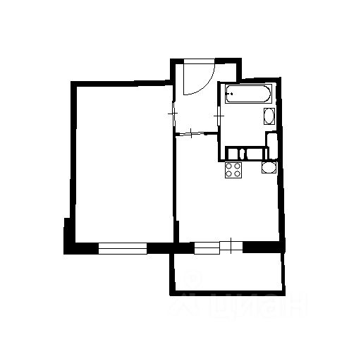 Планировка этой квартиры по данным Циан