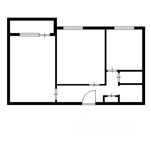 Планировка этой квартиры по данным Циан