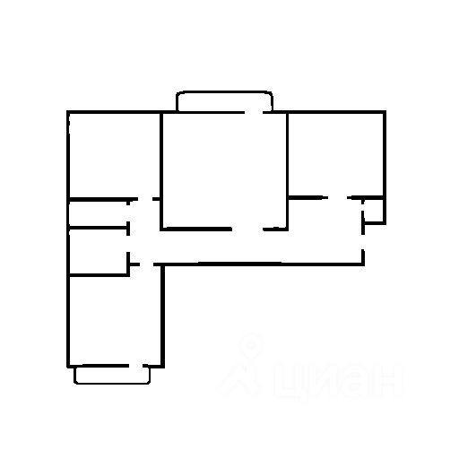 Планировка этой квартиры по данным Циан
