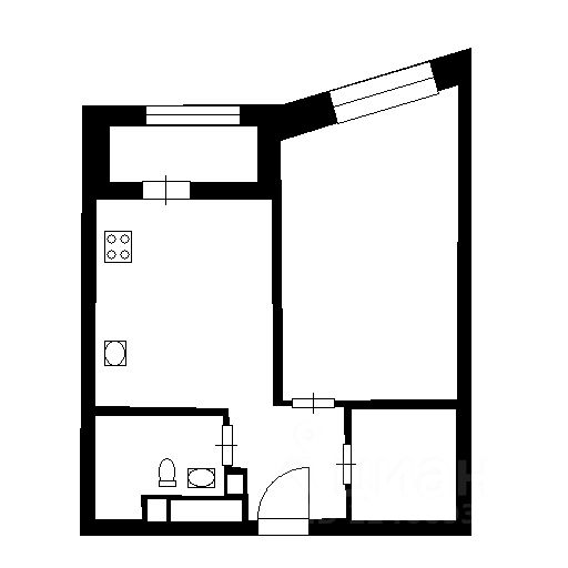 Планировка этой квартиры по данным Циан