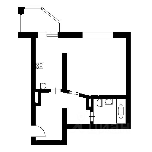 Планировка этой квартиры по данным Циан