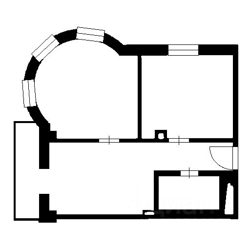 Планировка этой квартиры по данным Циан