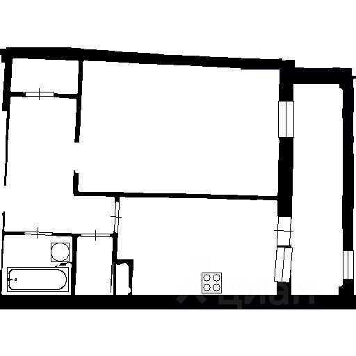Планировка этой квартиры по данным Циан