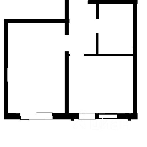 Планировка этой квартиры по данным Циан