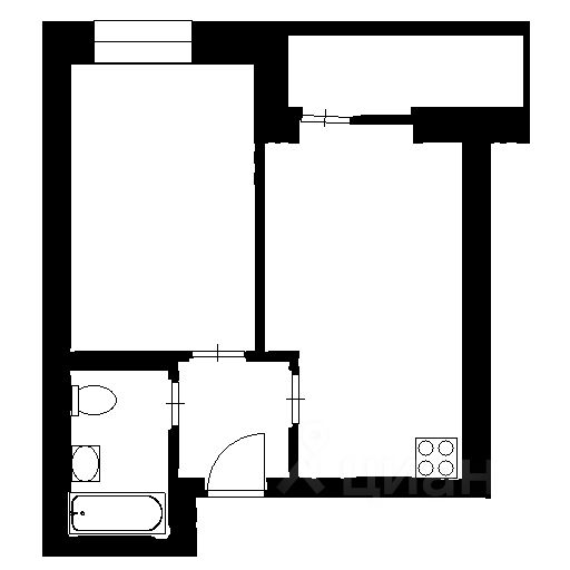 Планировка этой квартиры по данным Циан