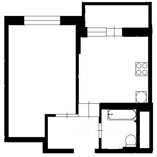 Планировка этой квартиры по данным Циан