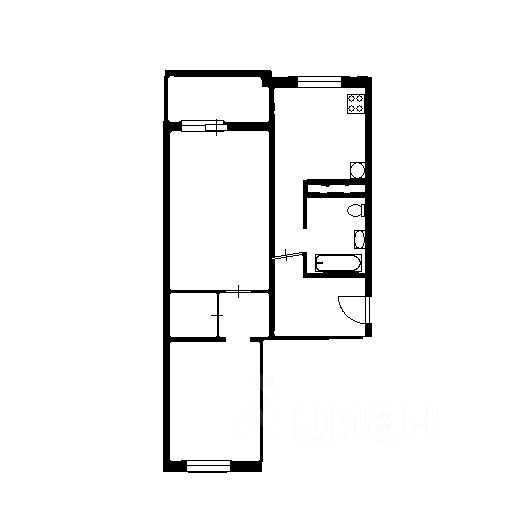 Планировка этой квартиры по данным Циан