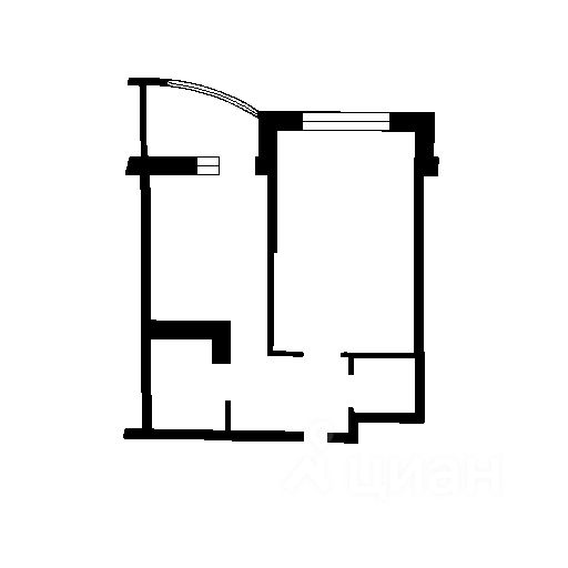 Планировка этой квартиры по данным Циан
