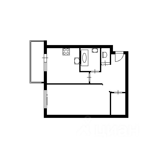 Планировка этой квартиры по данным Циан