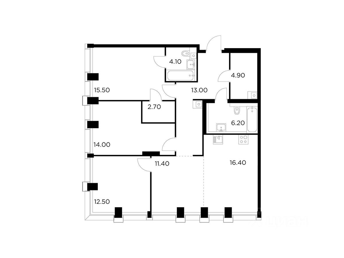 Продается4-комн.квартира,100,7м²