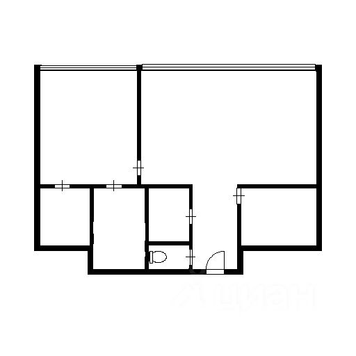 Планировка этой квартиры по данным Циан