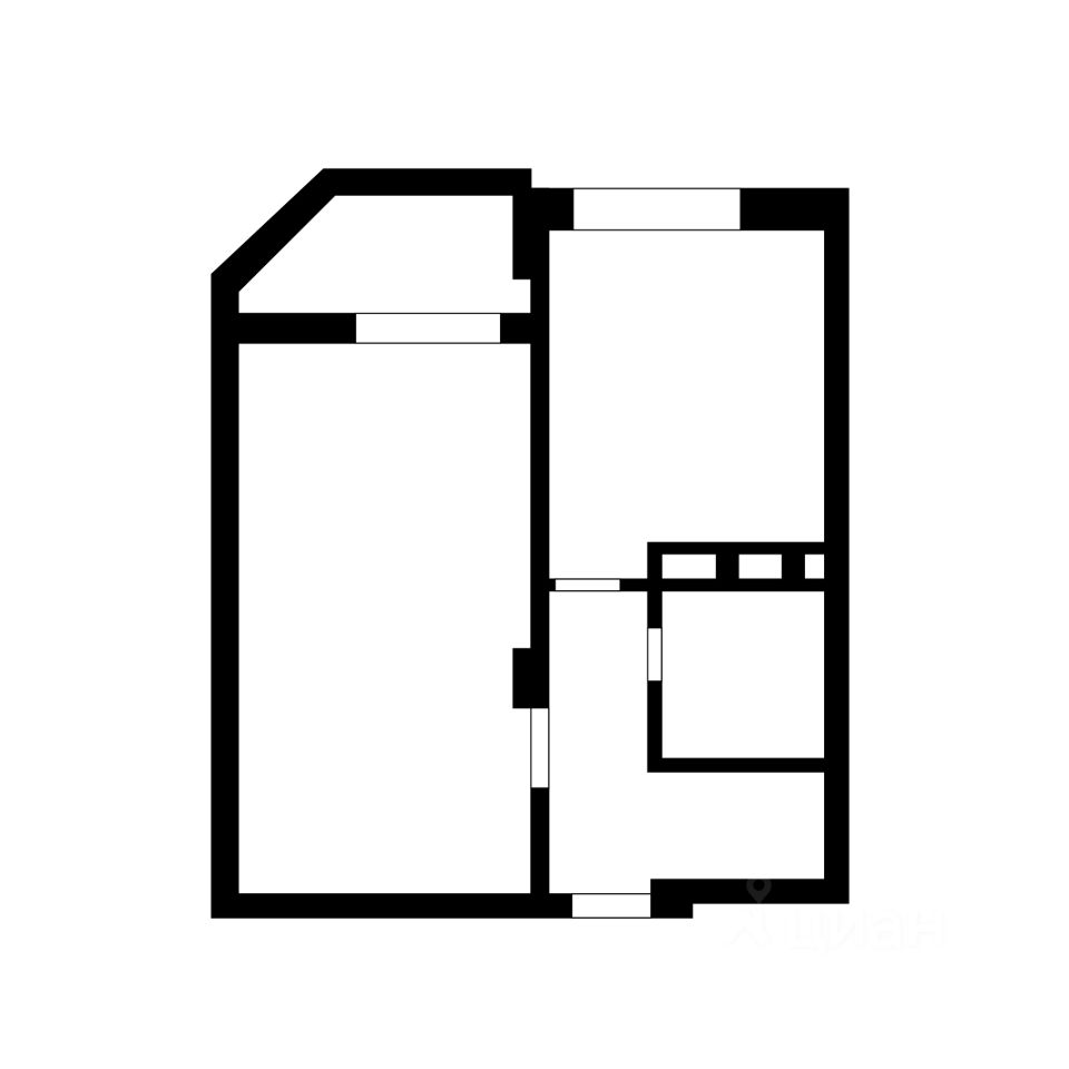 Планировка этой квартиры по данным Циан
