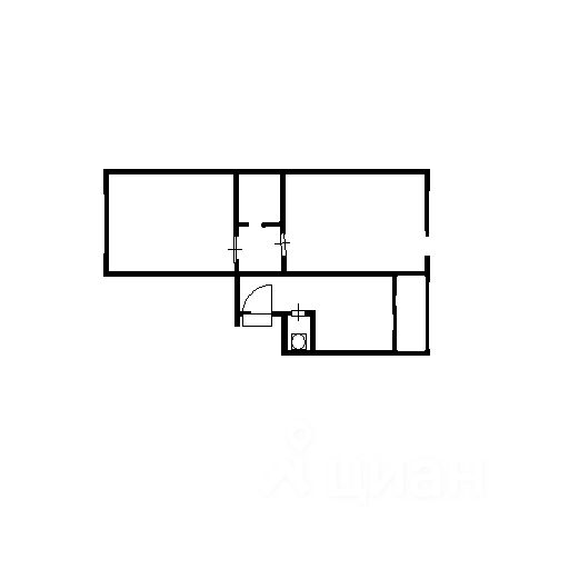 Планировка этой квартиры по данным Циан