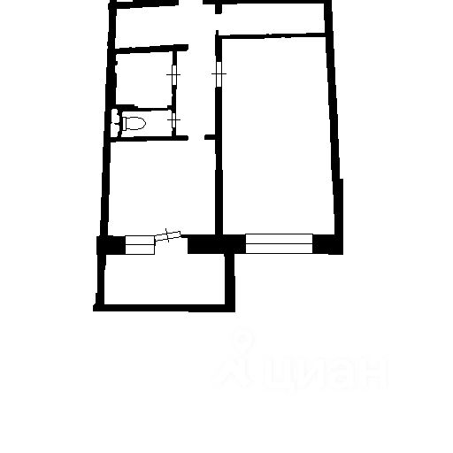 Планировка этой квартиры по данным Циан