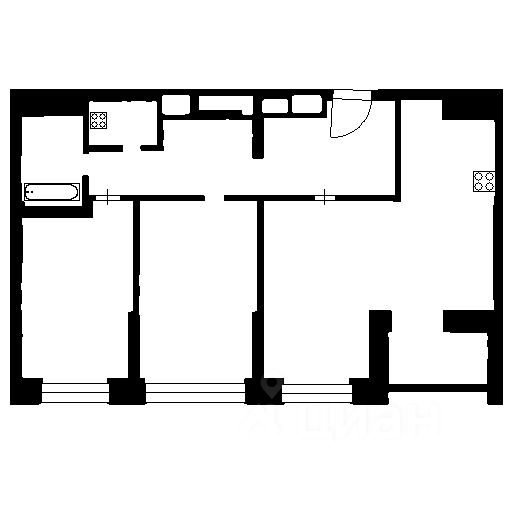 Планировка этой квартиры по данным Циан