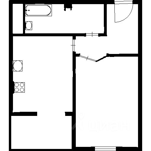 Планировка этой квартиры по данным Циан
