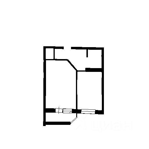 Планировка этой квартиры по данным Циан