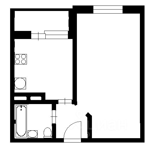 Планировка этой квартиры по данным Циан