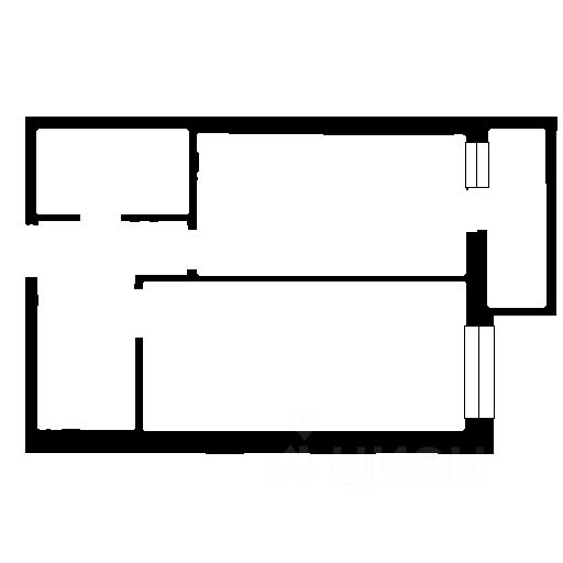 Планировка этой квартиры по данным Циан