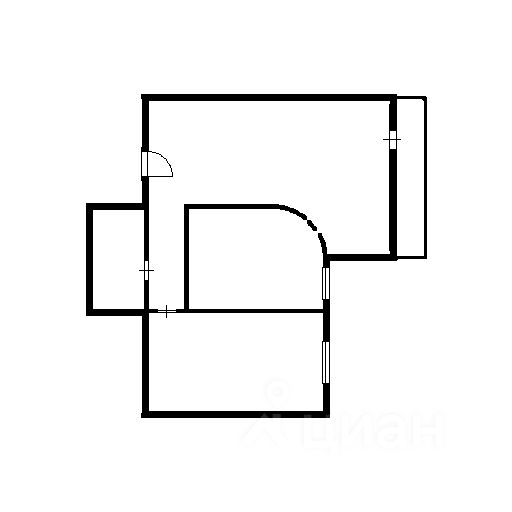 Планировка этой квартиры по данным Циан