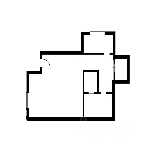 Планировка этой квартиры по данным Циан