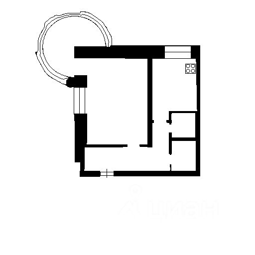 Планировка этой квартиры по данным Циан