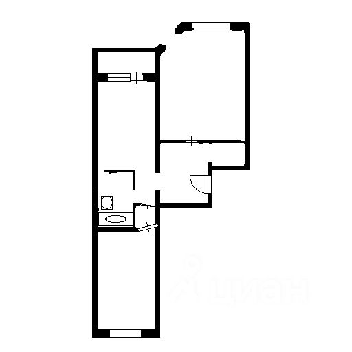 Планировка этой квартиры по данным Циан