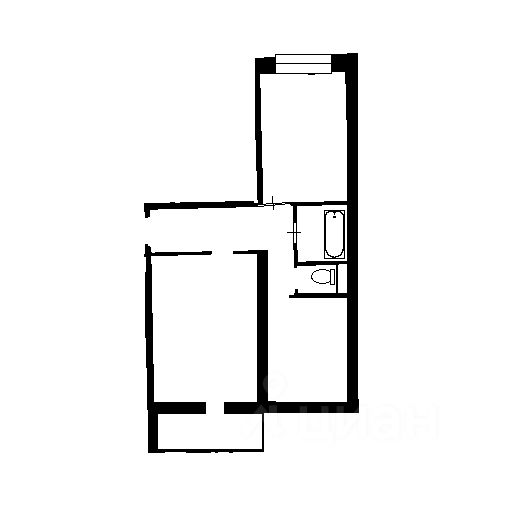 Планировка этой квартиры по данным Циан