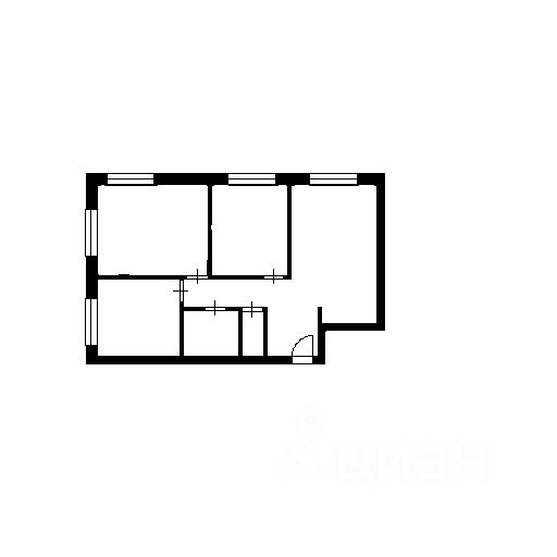 Планировка этой квартиры по данным Циан