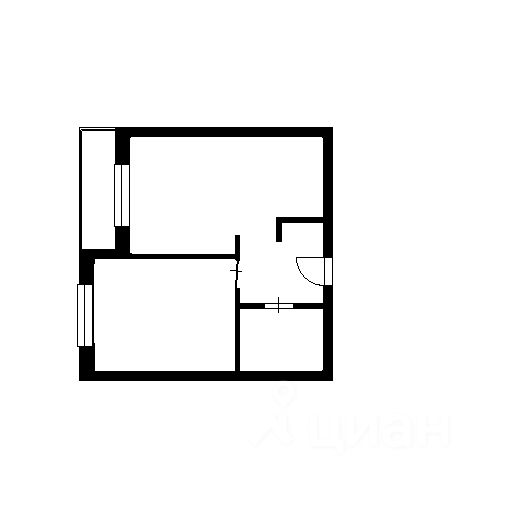 Планировка этой квартиры по данным Циан