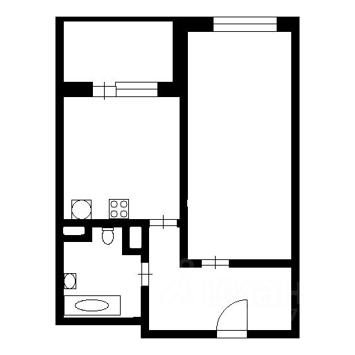 Планировка этой квартиры по данным Циан