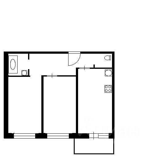 Планировка этой квартиры по данным Циан