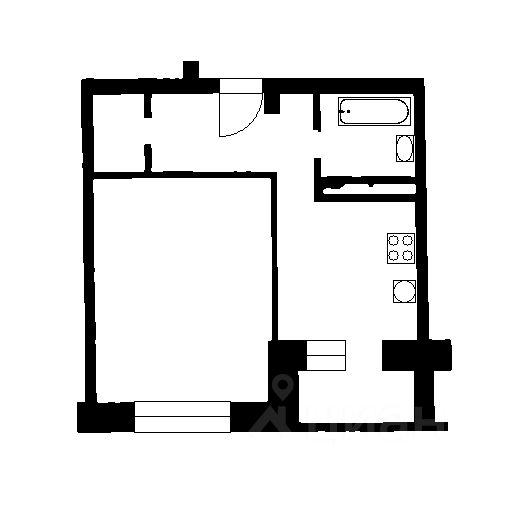 Планировка этой квартиры по данным Циан