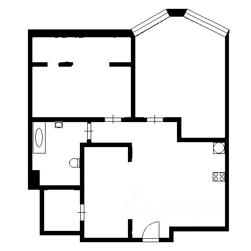 Планировка этой квартиры по данным Циан