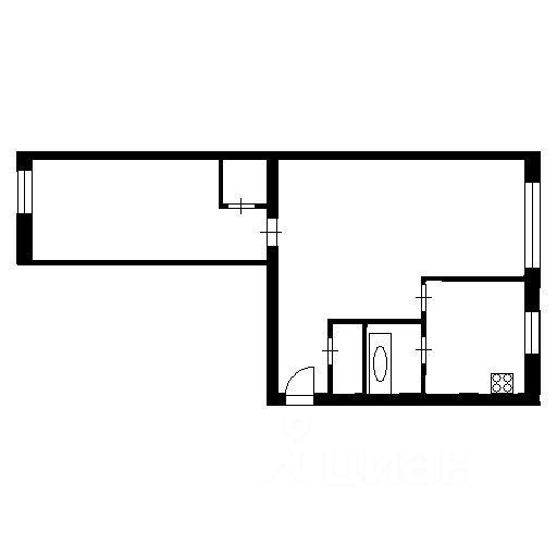 Планировка этой квартиры по данным Циан