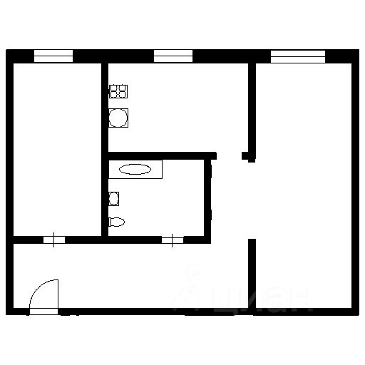 Планировка этой квартиры по данным Циан