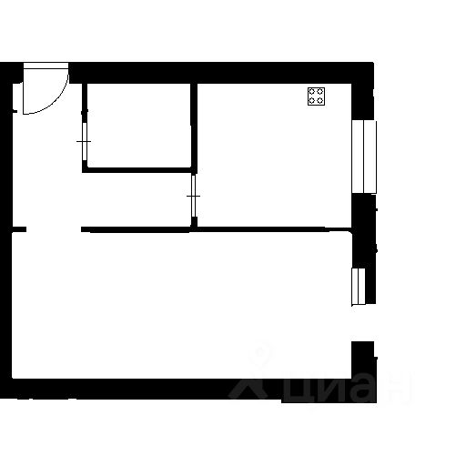 Планировка этой квартиры по данным Циан