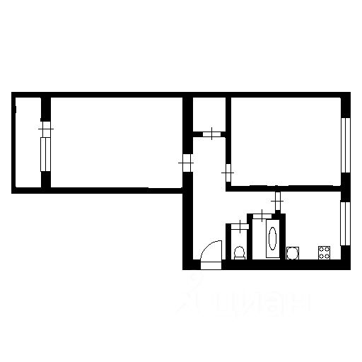 Планировка этой квартиры по данным Циан