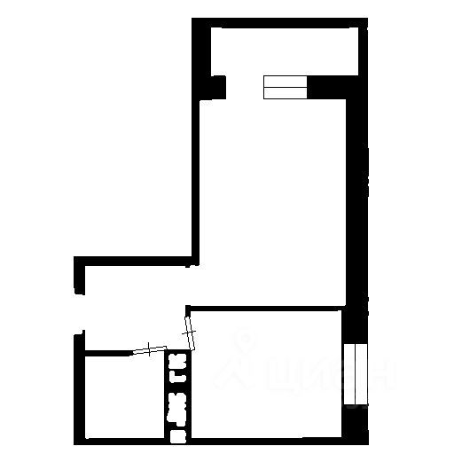 Планировка этой квартиры по данным Циан