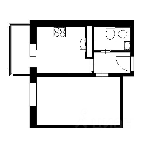 Планировка этой квартиры по данным Циан