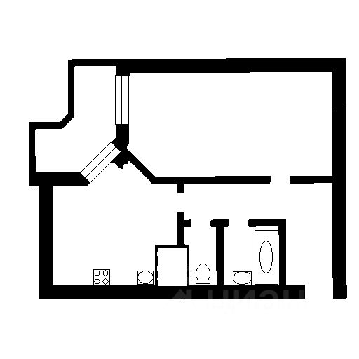 Планировка этой квартиры по данным Циан