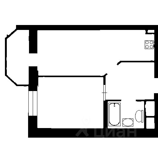 Планировка этой квартиры по данным Циан