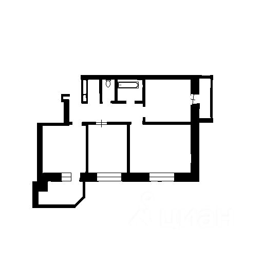 Планировка этой квартиры по данным Циан