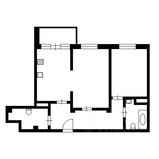 Планировка этой квартиры по данным Циан