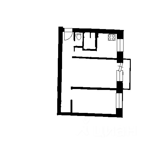 Планировка этой квартиры по данным Циан