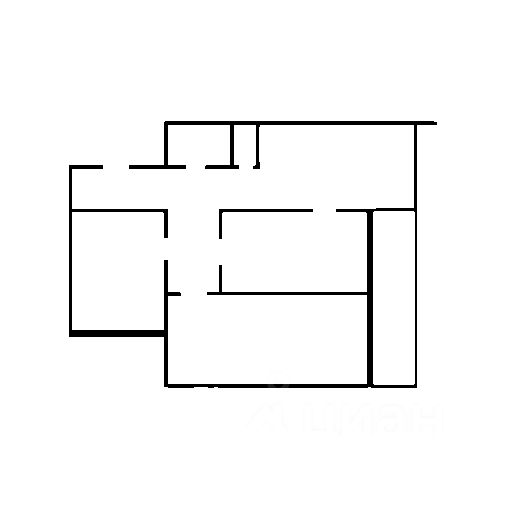 Планировка этой квартиры по данным Циан